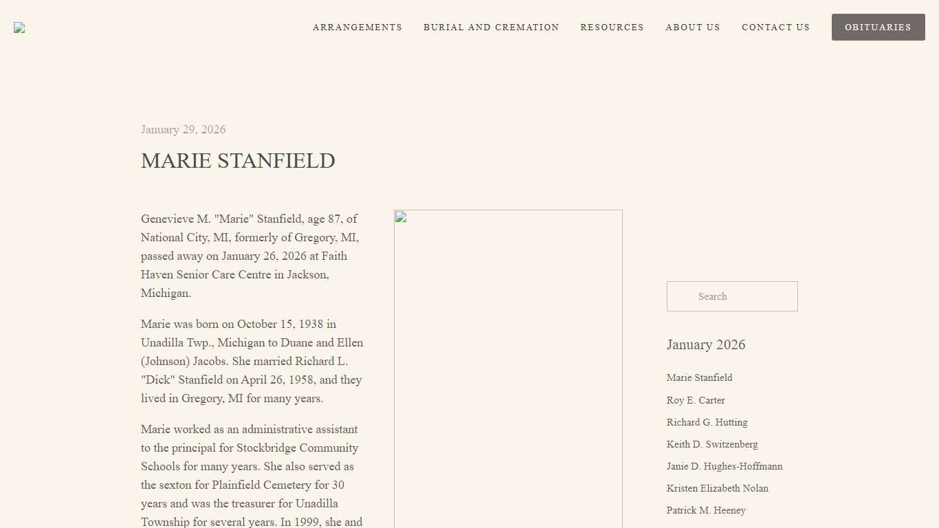 Obituaries — Mitchell Funeral Homes